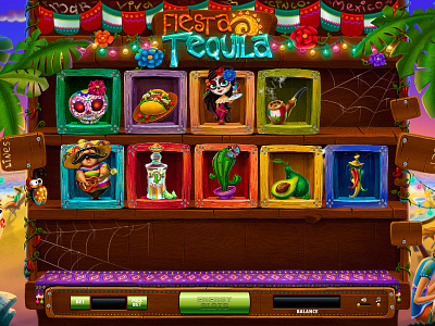 Fiesta Tequila 2d 2dart art character fiesta game gameart gamedesign illustration mexico slots tequila