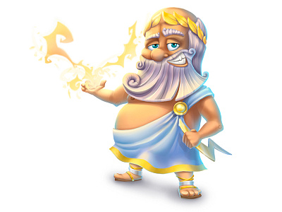 Character Zeus 😇 2dart artwork cartoon cg character digital game gameart gamedesign illustration newwork zeus