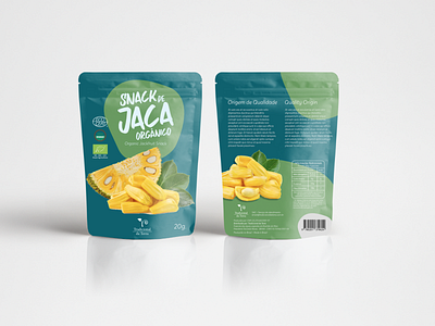 Packing design - Organic Jackfruit branding and identity branding design organic food packing design product design snacks