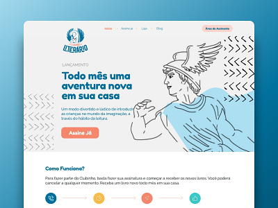 UI Design for Clubinho Literário branding illustration ui user interface design ux visual design visual identity