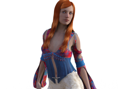 3D model redhaired gypsy 3d design graphic design illustration