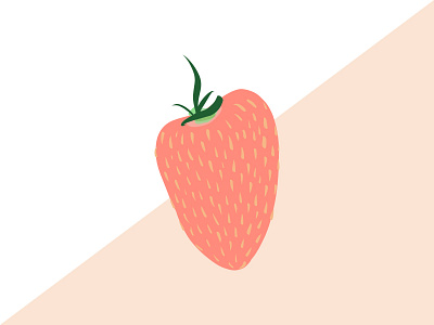Strawberry fruit illustration peach spring strawberry summer