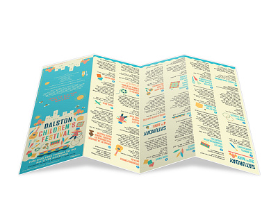 Dalston Children's Festival 2016 dalston guide illustration map print typography