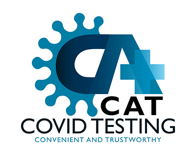 CAT COVID Testing Logo branding graphic design logo