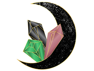 Healing Luna Brandmark branding graphic design illustration logo