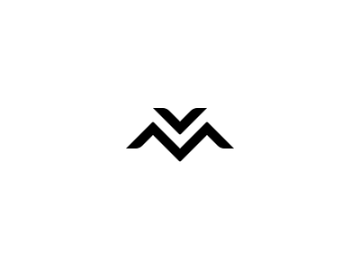 VM clean color design logo minimalist mobile modern new simple young
