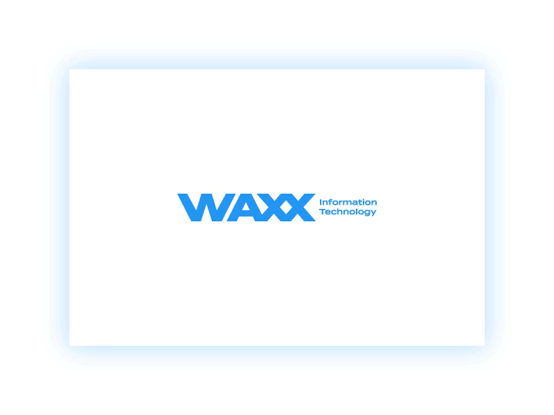 WAXX branding flash identity logo modern new online tech