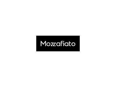 Mozzafiato clean color design logo minimalist mobile modern new simple young