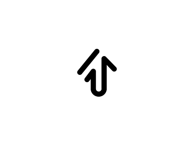 Arrow brand clean color design logo minimalist mobile modern new simple young