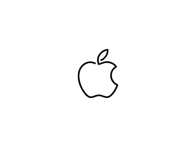 Apple Line black brand clean design logo minimalist modern new simple young