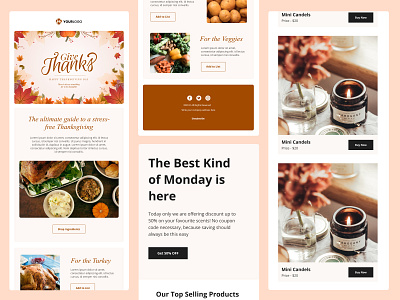 Grorapid - Thanks Giving Email design email template thanls giving ui