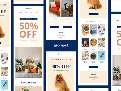 Grorapid - Columbus Day Email branding design email email template template ui