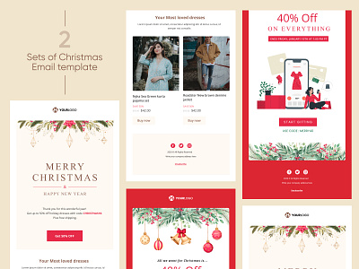 Grorapid - Merry Christmas Email branding design email graphic design illustration landing page ui