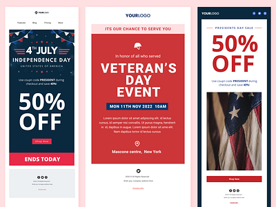 Grorarapid - American Holiday Email branding design email graphic design ui website