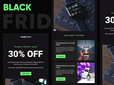 Grorapid - Black Friday Email branding design email graphic design landing page ui website