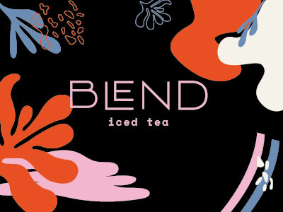 Blend Iced Tea branding color color blocking iced tea illustration packaging pattern
