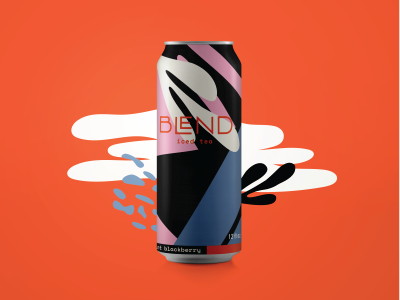 Blend Iced Tea branding color color blocking iced tea illustration packaging pattern