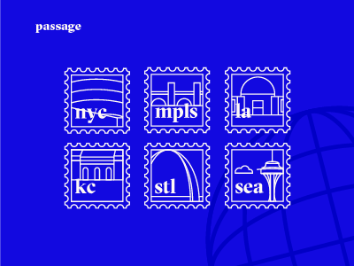 passage app icons cities icons passage app stamps