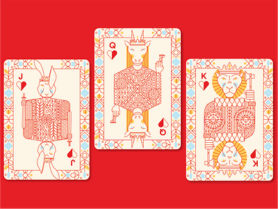 Animal Kingdom animal kingdom antelope illustration jack jack rabbit king lion playing cards queen