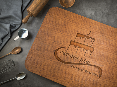 Creamy pie branding logo