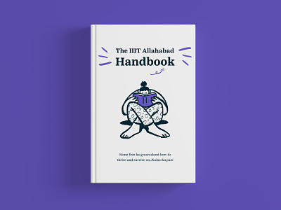 IIIT Allahabad Handbook clean concept cover ebook ebook cover ebook design minimal typography