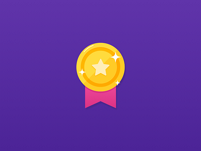 Level Up! award challenge completion flat illustration level up medal prize shine star vector winner