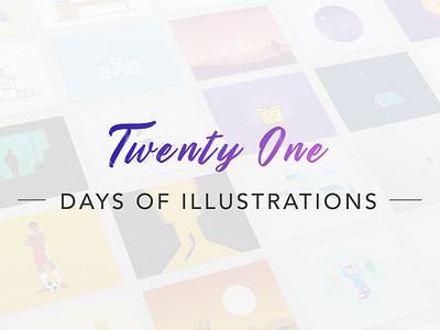 Twenty One Days of Illustrations contrast daily daily challenge design challenge flat gradient illustrations outline silhouette vector