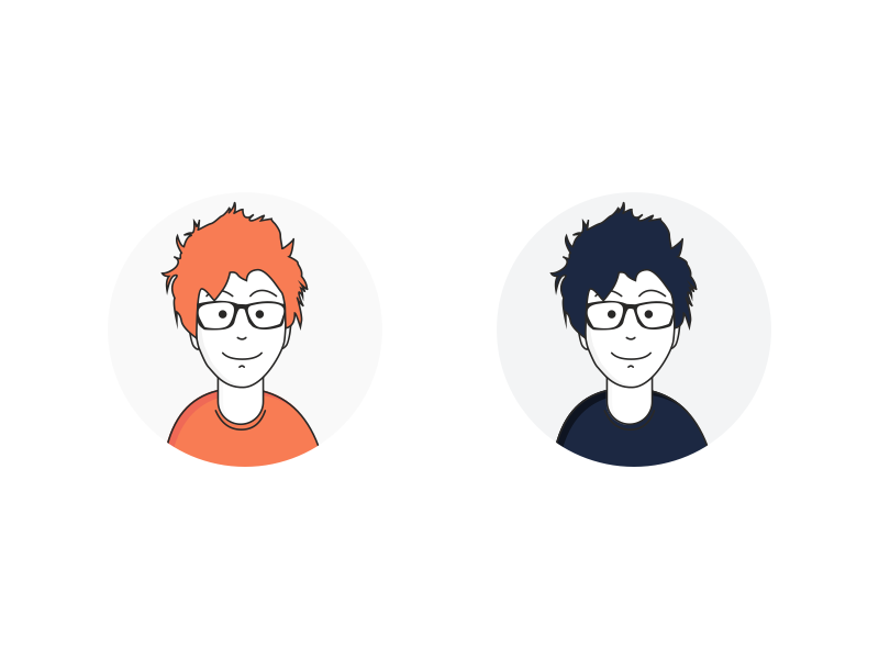 Personal Avatar Exploration illustration boy human geek portfolio vector picture display avatar