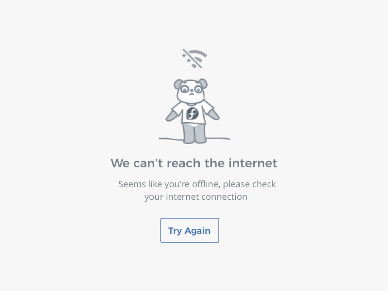 no internet connection