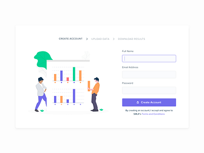 Create an Account create design flow illustration interface minimal sign in sign up ui ux