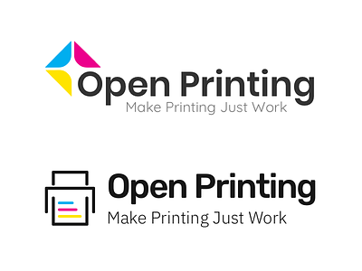 Open Printing Logo Explorations exploration logo logo design open source printer printing
