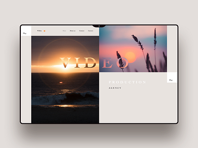 Video production agency website agency app design design agency desktop grid icon interface layout logo luxury minimal mobile photo production typography ui ux video web