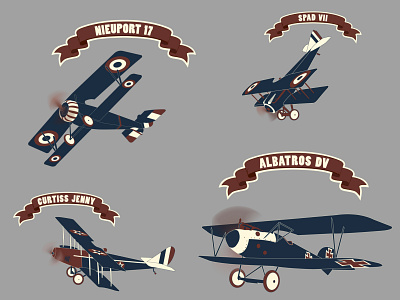 Biplanes airplane aviation beer biplane branding brew illustration vector wwi