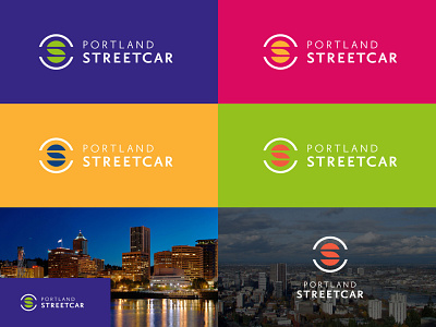 PDX Streetcar Brand branding city colorful design graphic design illustration logo mark pdx portland s logo streetcar transit typography vector