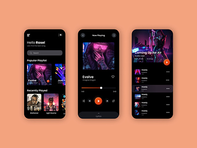 Trending Music Player App Ui Design