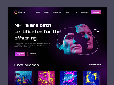 Crypto NFT Landing Page