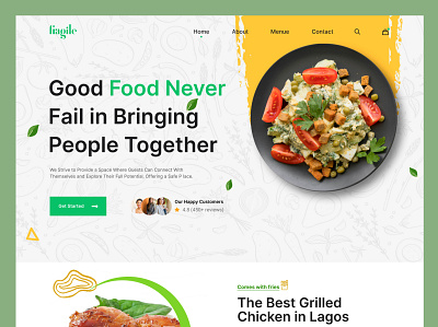 Food Delivery Landing Page breakfast delicious dinner exommerce food food and drink food delivery food delivery application foodie home page homemade landing page lunch store ui ux web design yum yummy
