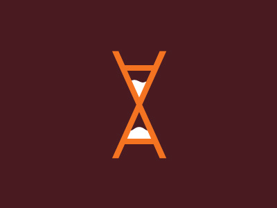 Adroit Automation Logo Mark aa braizen branding burgundy engineering hourglass logo orange robotics sand time