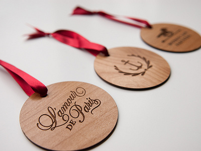 Wood Holiday Ornaments braizen branding holiday laser engraved ornament packaging tinkering monkey wood wood etching
