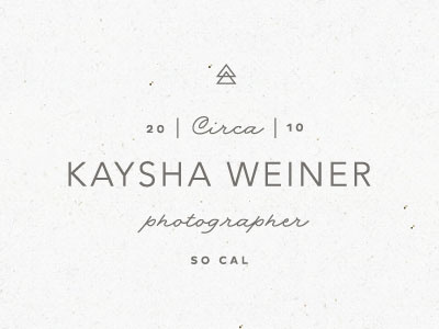 Kaysha braizen branding logo design photographer sans serif script texture triangle