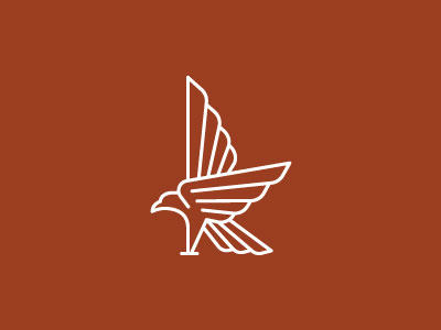 K Eagle bird braizen branding eagle financial initial k logo wings