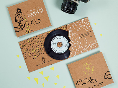 Funky DVD + Case braizen branding cd case dvd case hand drawn illustration kraft paper pattern design photographer record
