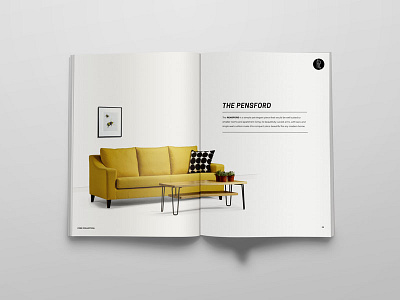 Roger Lewis Lookbook Spread braizen branding british furniture designer furniture manufacturer lookbook magazine print design