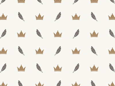 Crown & Feather Pattern braizen branding crown feather icon pattern photographer