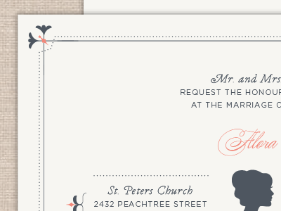 Southern Chic Wedding Suite borders braizen invitation invite modern navy peach silhouette type wedding