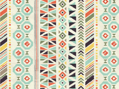 Native American Inspired Textile braizen colorful geometric hand drawn native american pattern stripe textile
