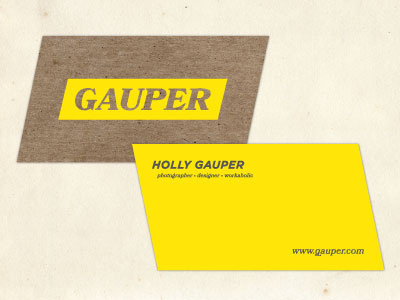 Gauper Logo & Business Card Mockup braizen branding business card italic kraft neon textured yellow