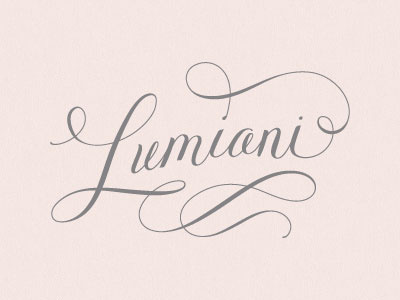 Lumiani Logo Concept braizen calligraphy event planner light logo script swirls