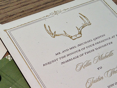 Hunting Lodge Theme Wedding Suite antlers braizen deer dog hunting invitation script wedding