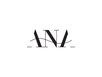 Ana Logo a ana black braizen didot n type typography white